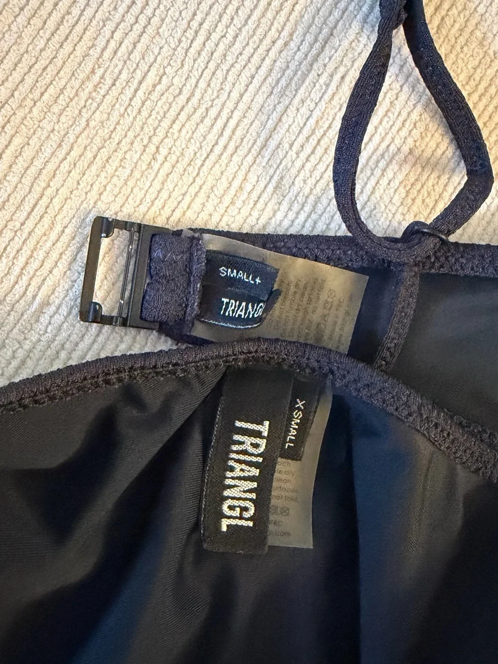 Triangl swimwear Black Padded Two-Piece Bikini XS Small